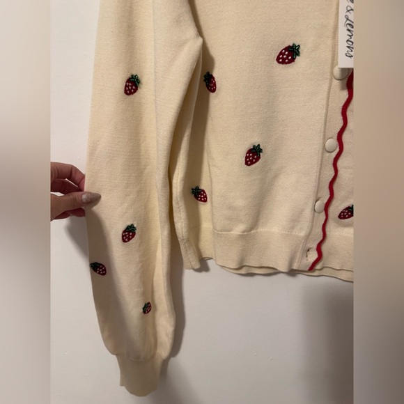 For Love And Lemons Cream Srawberry Skirt Set - Picture 8 of 12